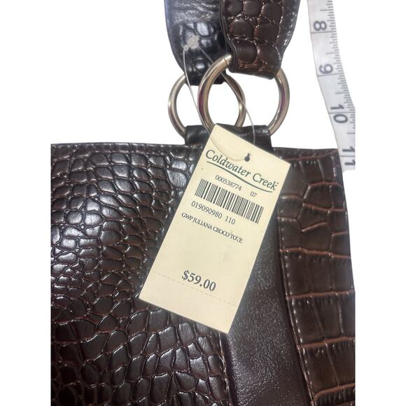 Coldwater Creek Juliana Croco Tote - NWT - Picture 5 of 8